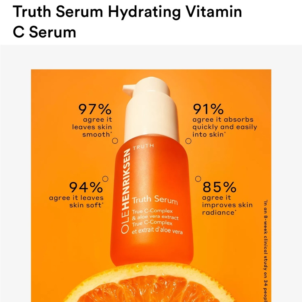 SALE Ole Henriksen Truth Serum Vitamin C Brightening Serum - 🍊 NWT - Picture 3 of 5